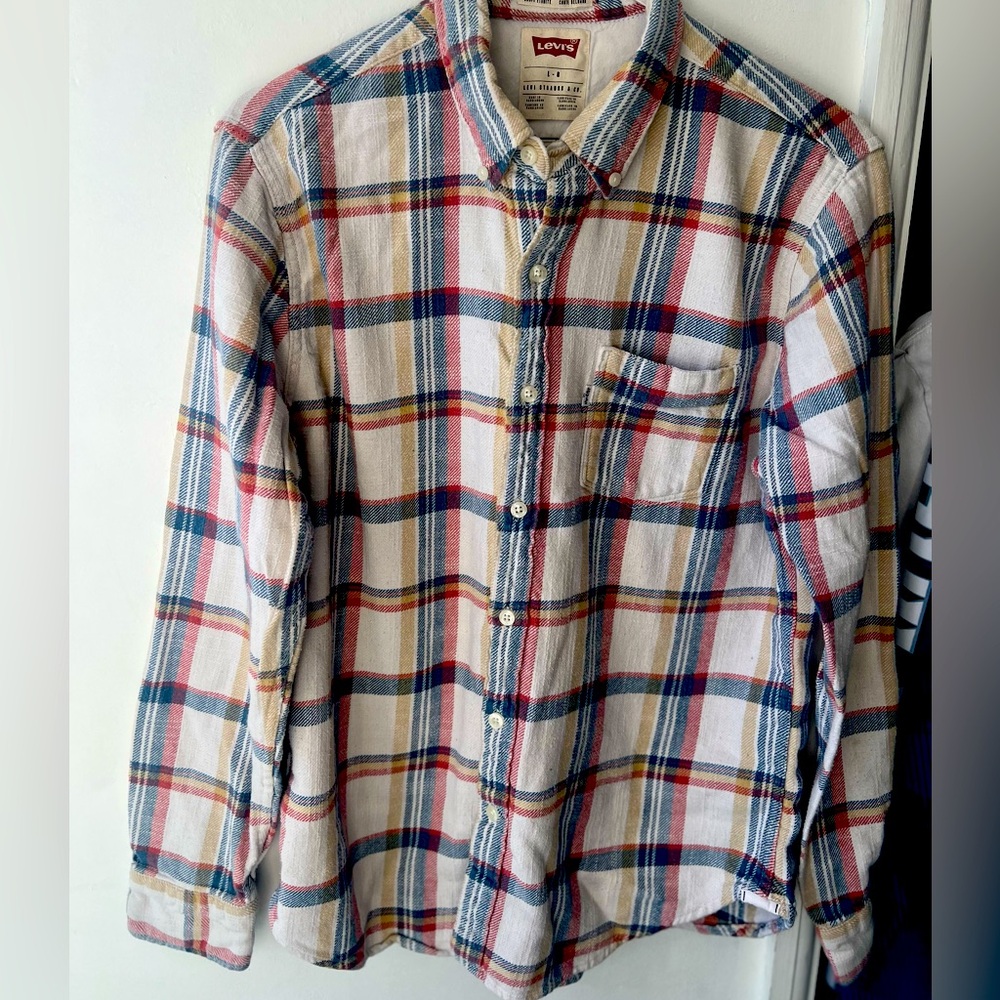 Levi’s vintage flannel button down, warm flawless
